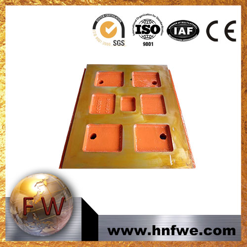 high manganese steel casting jaw crusher part liner plate